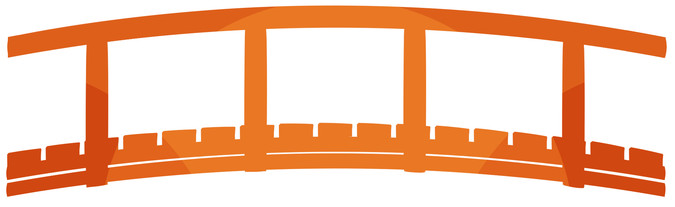 The orange bridge used as a symbol of boundary spanning through collaborative learning in the reserves.