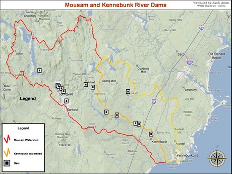 Dams on the Mousam and Kennebunk Rivers