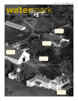 Cover of Watermark newsletter for fall 2013