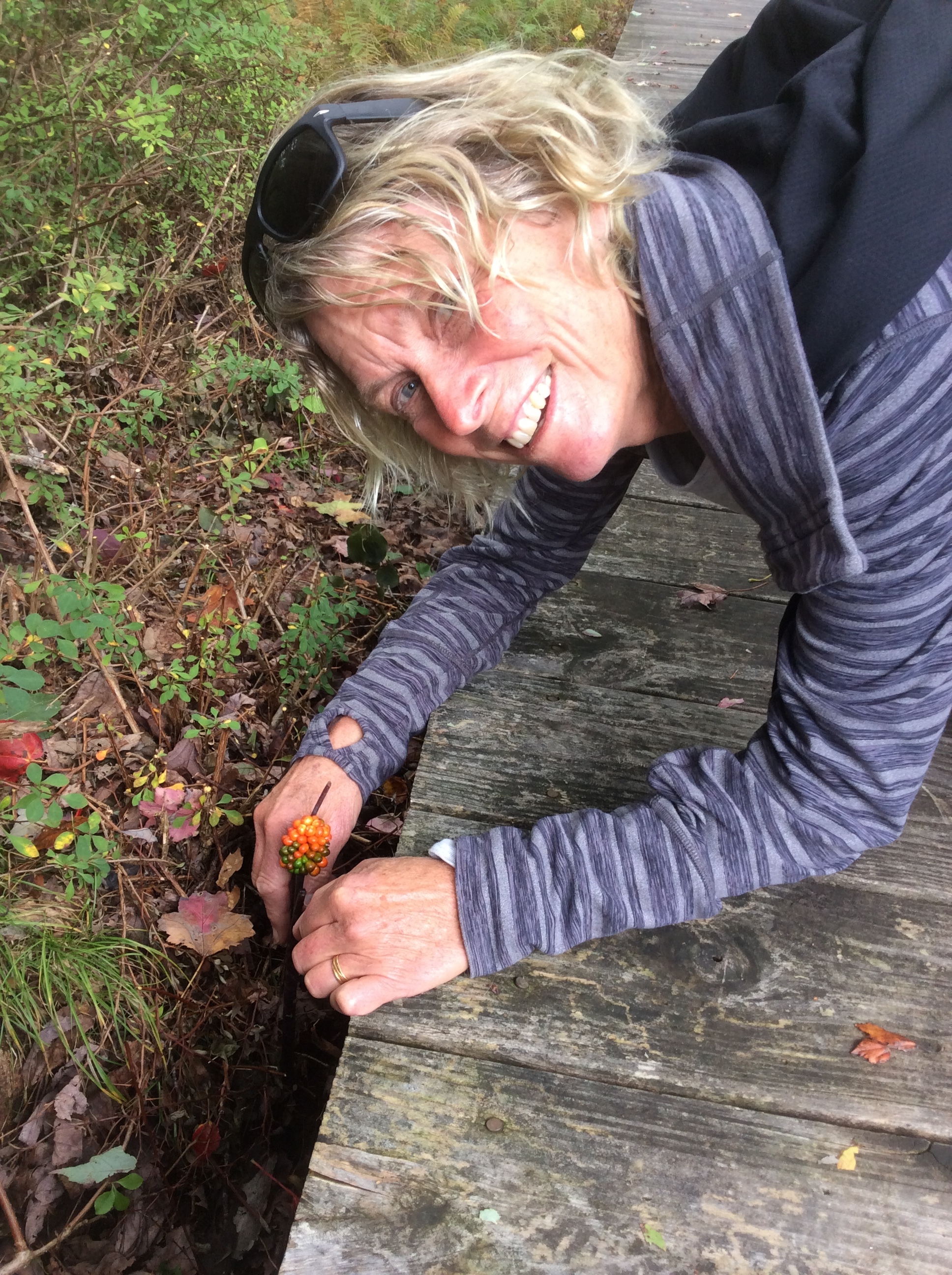 Nancy Viehmann on a trail walk in 2015