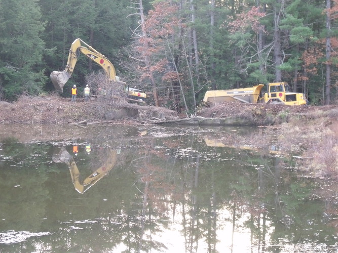 Shorey's Brook dam removal work in 2011