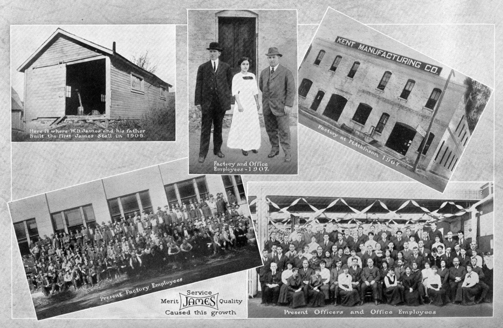 A composite of images from the 1916 James Manufacturing Company catalog.