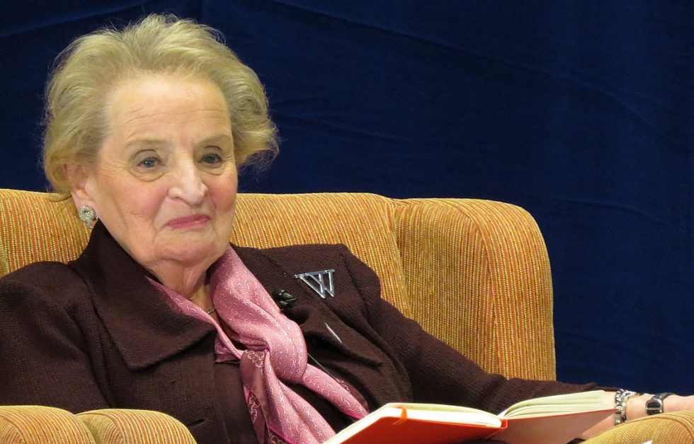 Madeleine Albright at Albright Institute Public Forum, Wellesley College, 2016
