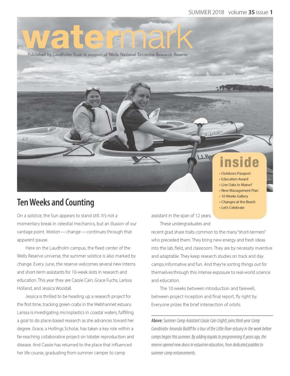 Cover of Watermark for Summer 2018