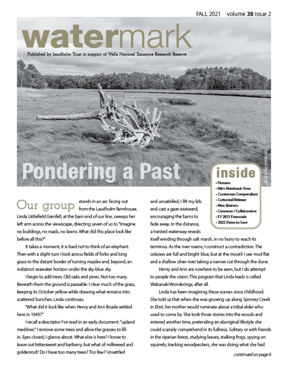 Cover of Fall 2021 Watermark newsletter