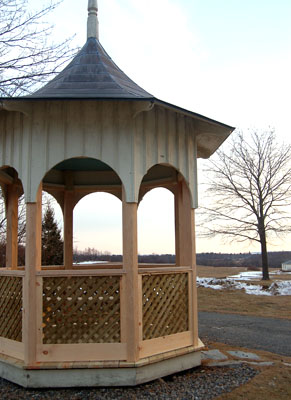 Gazebo renovation complete and awaiting paint