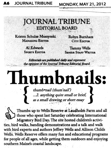 Thumbs up to the Wells Reserve at Laudholm... from the Journal Tribune