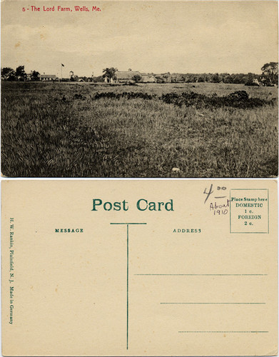 Antique postcard showing The Lord Farm.