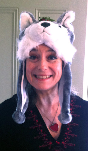 Karen wears her wolf hat