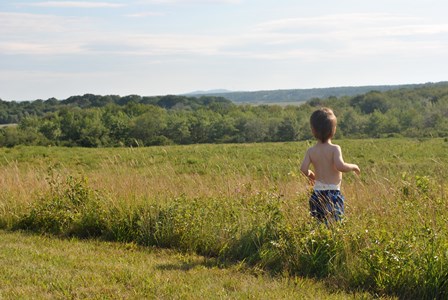 This boy was checked for ticks immediately following this photo. Eternal vigilance is the price of freedom... from ticks!