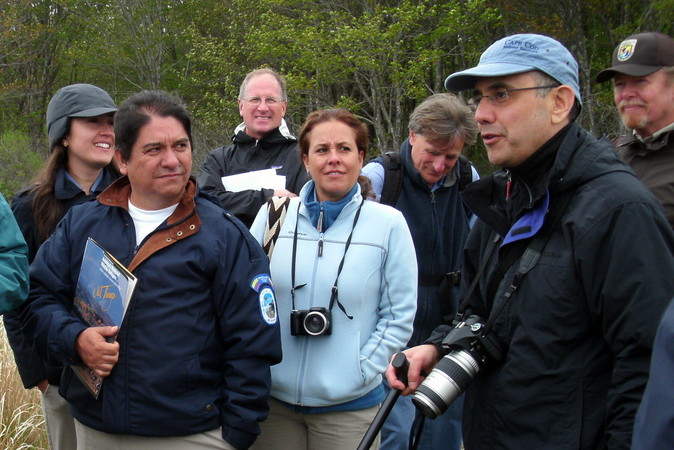 South American delegates participating in a New England study tour, out on the Little River marsh, May 2014