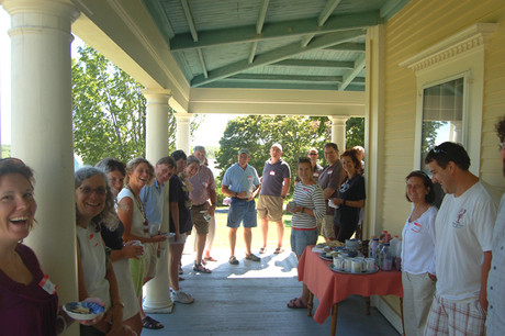 TOTE group and staff on the farmhouse porch