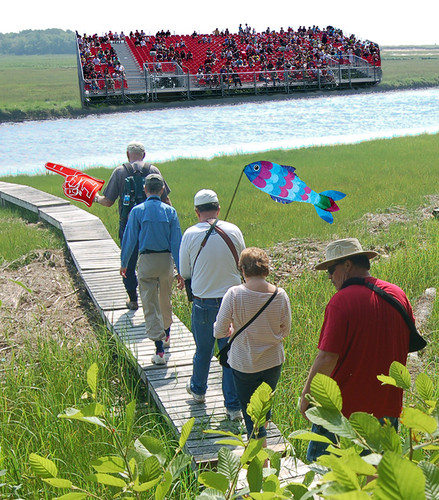 Fans head to the stands for for the 2016 Bleachers on the Estuary event