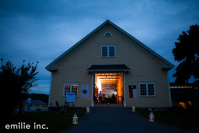 Laudholm barn at night. Photo © Whitney J. Fox for emilie inc.